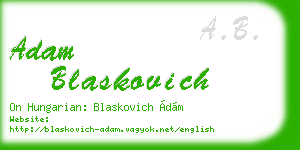 adam blaskovich business card